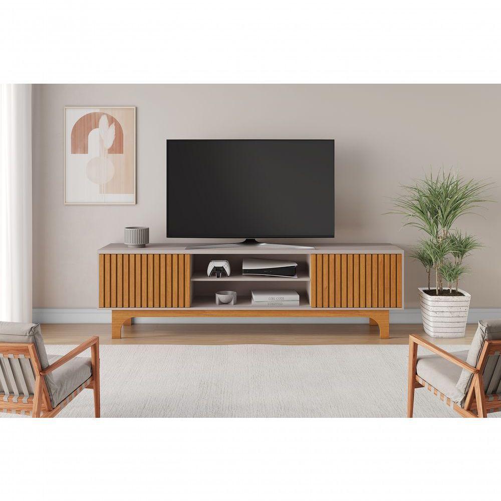 Rack Para Tv Até 70 Polegadas Trunfo Candian - Jcm Movelaria Off White-cinamomo - 1