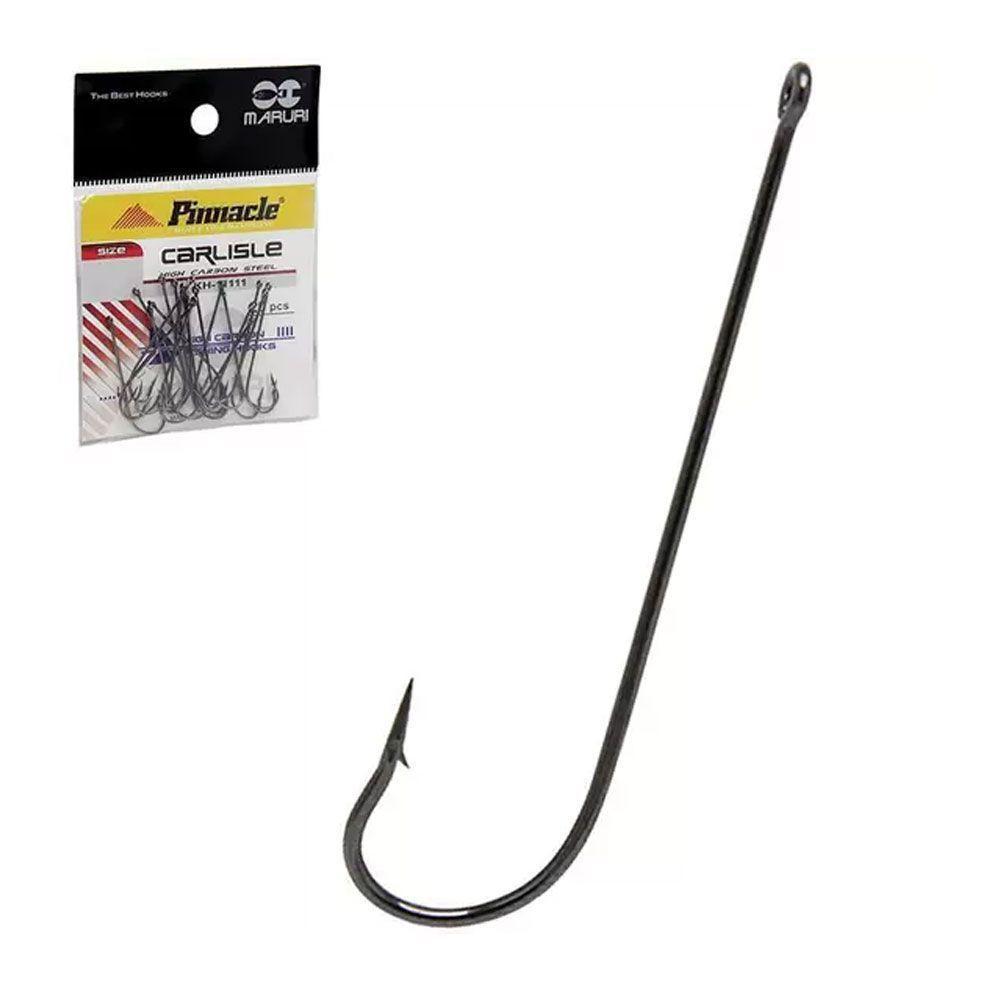 Anzol Pinnacle Carlisle Preto Black - Haste Longa C/20un Tamanho N14 - 2