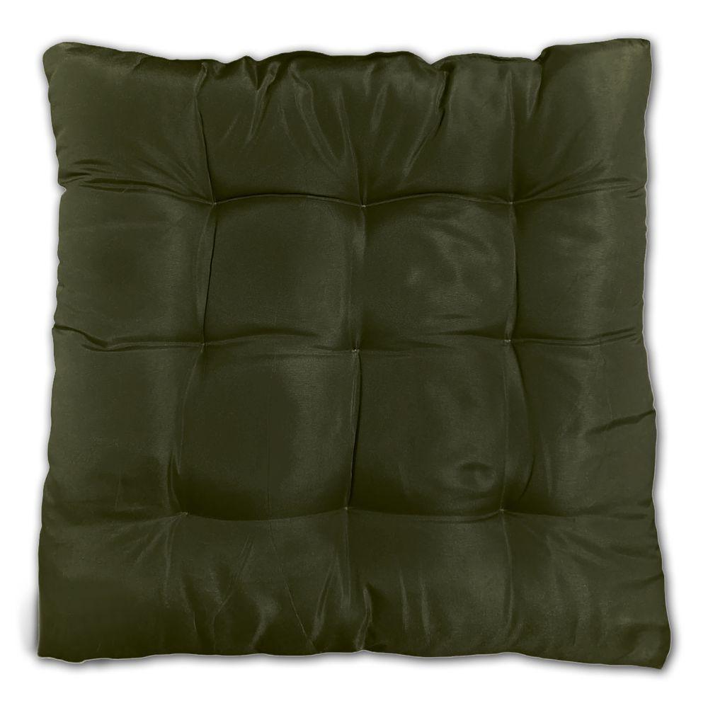 Almofada Futon Assento Decoração 50x50cm Flat Vários Modelos Verde Musgo - 6