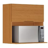 Armário De Cozinha 1 Porta 1 Nicho Para Micro Ondas Duplo Aéreo Módulo Suspenso Namur Itatiaia Cinamomo - 1