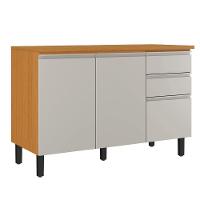 Balcão De Cozinha Triplo Com Tampo 3 Portas 2 Gavetas 1,20m Cinamomo-off White Namur Itatiaia Cinamo-off - 1