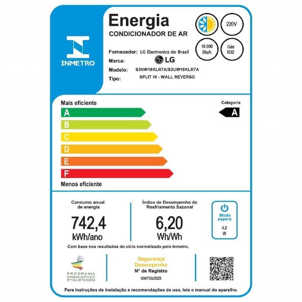 Ar Condicionado Split Hi Wall Inverter LG Dual Voice Artcool 18.000 Btus Quente e Frio R-32 220V - 5