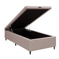 Base Cama Box Baú Solteiro Para Colchão 88x188cm Multimóveis Cr35237 Bege - 1