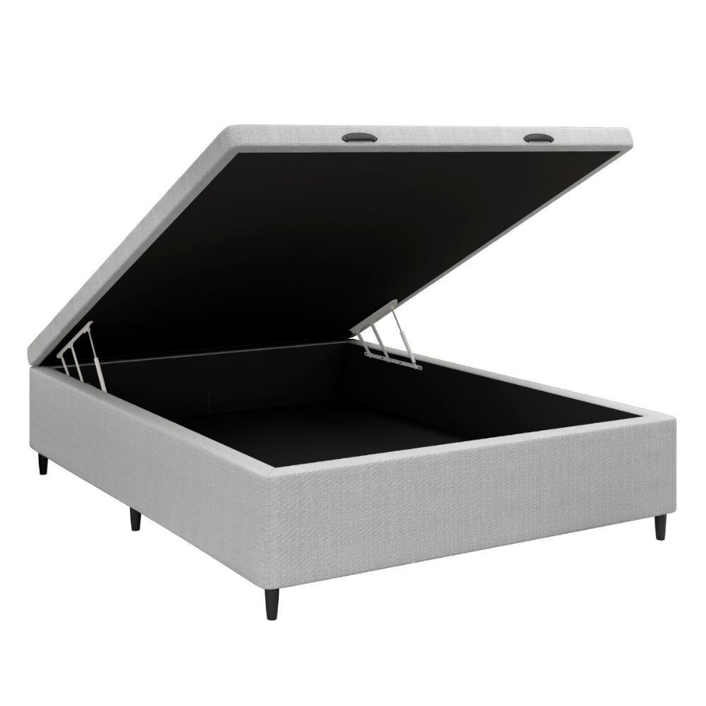Base Cama Box Baú Casal Para Colchão 138x188cm Multimóveis Cr35239 Cinza - 1