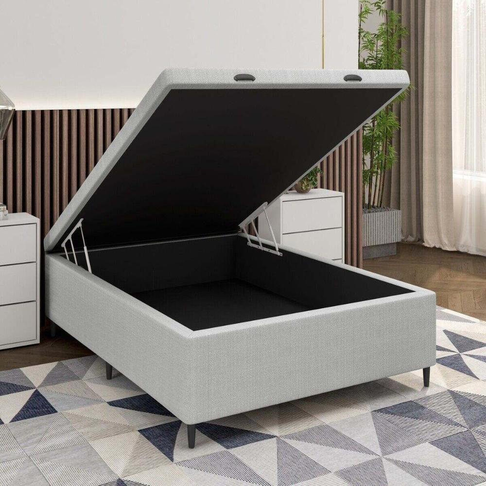 Base Cama Box Baú Casal Para Colchão 138x188cm Multimóveis Cr35239 Cinza - 4