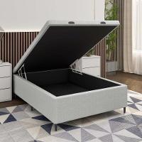 Base Cama Box Baú Casal Para Colchão 138x188cm Multimóveis Cr35239 Cinza - 4