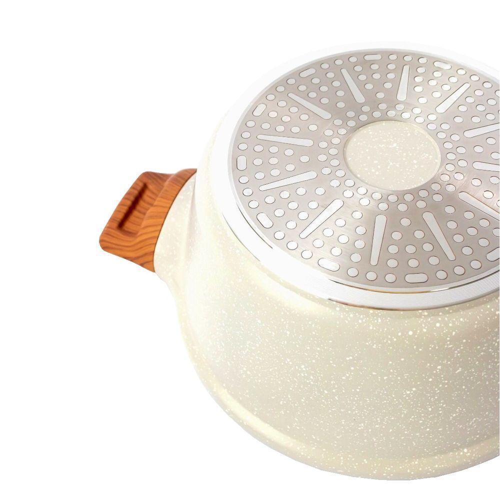 Caçarola Antiaderente Cerâmico Temperatti Bianco Am Tv 24cm - 4