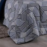 Coberdrom Solteiro Em Malha De Algodão Fio Penteado - Marinho - 2