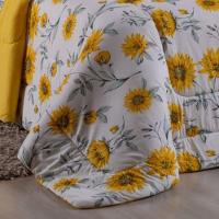 Coberdrom Queen Em Malha De Algodão Fio Penteado - Amarelo - 2