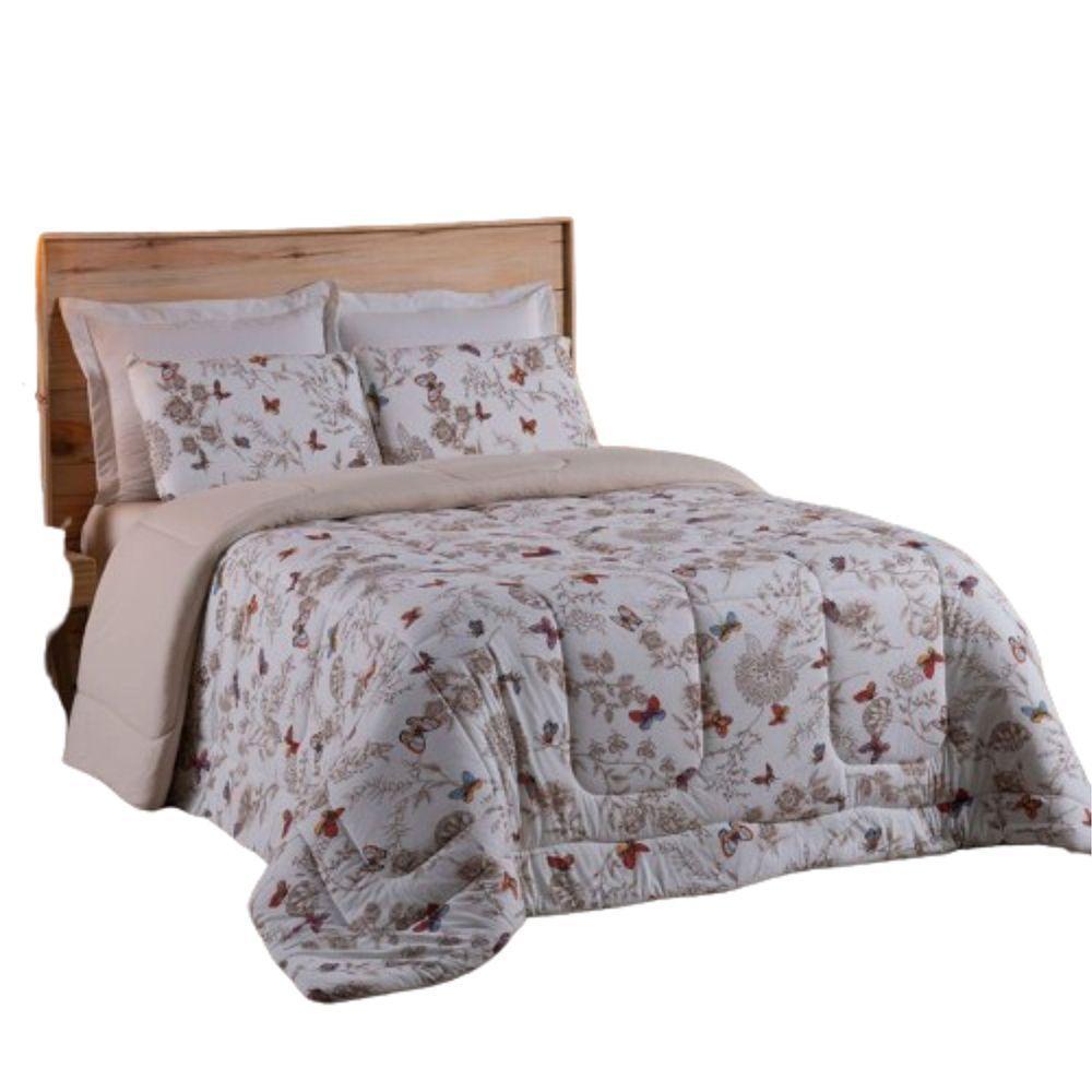 Coberdrom King Em Malha De Algodão Fio Penteado - Rosa - 1