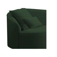 Divã Recamier Curvo Sala De Estar Inglaterra 150cm Lado Esquerdo Linho Verde