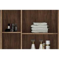 Guarda Roupa 3 Portas 1 e 7 Gavetas Londres Capelinha Ébano - Santos Andirá - 8