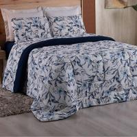 Edredom Coberdrom Em Malha 100% Algodão Fio Penteado - Azul - 1