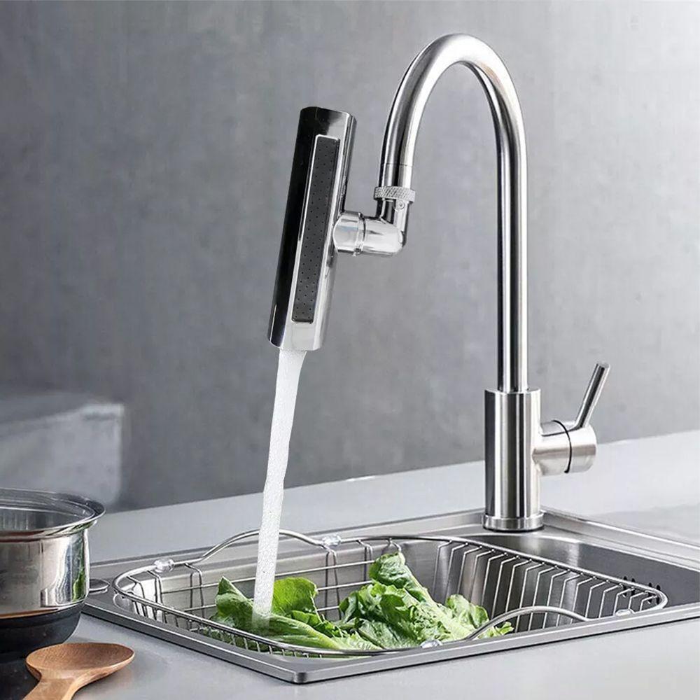 Extensor Torneira Cozinha 4 Modos Adaptador Agua Cascata Alta Pressao Giratorio 360º Ajustavel Limpeza Casa Multiuso - 9