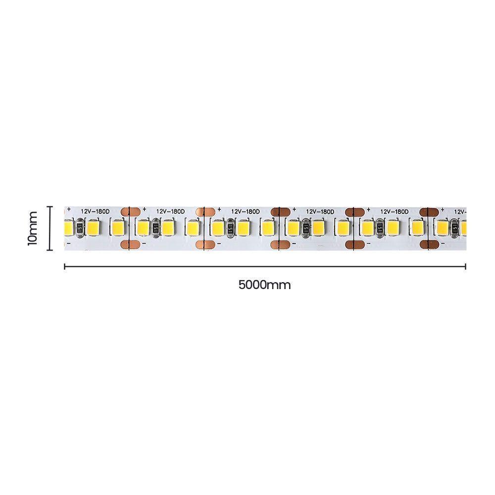 Fita De Led Nordecor Com 5 Metros 180leds-m 7,2w 12v 3000k Luz Amarela - 2