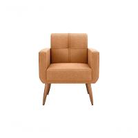 Kit Poltrona Decorativa Sala + Puff Havana Matrix Mostarda - 7