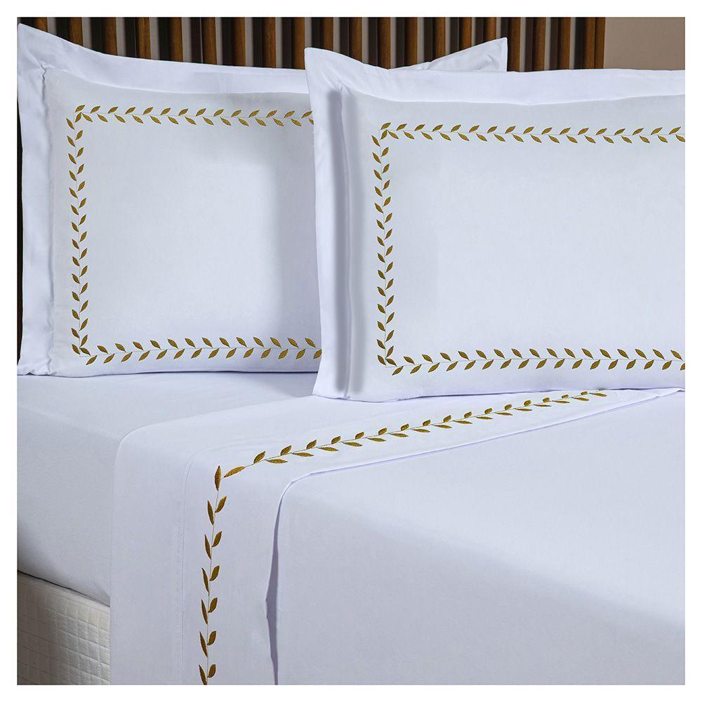 Kit Cobre Leito Com Lençol Montenegro Queen 8 Peças Mostarda - 5