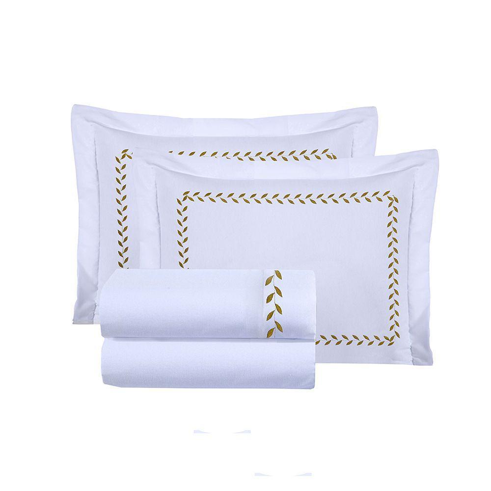 Kit Cobre Leito Com Lençol Montenegro King 8 Peças Mostarda - 4