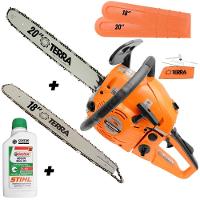 Moto Serra Motosserra Gasolina Terra Mt520 52cc + óleo Stihl - 1