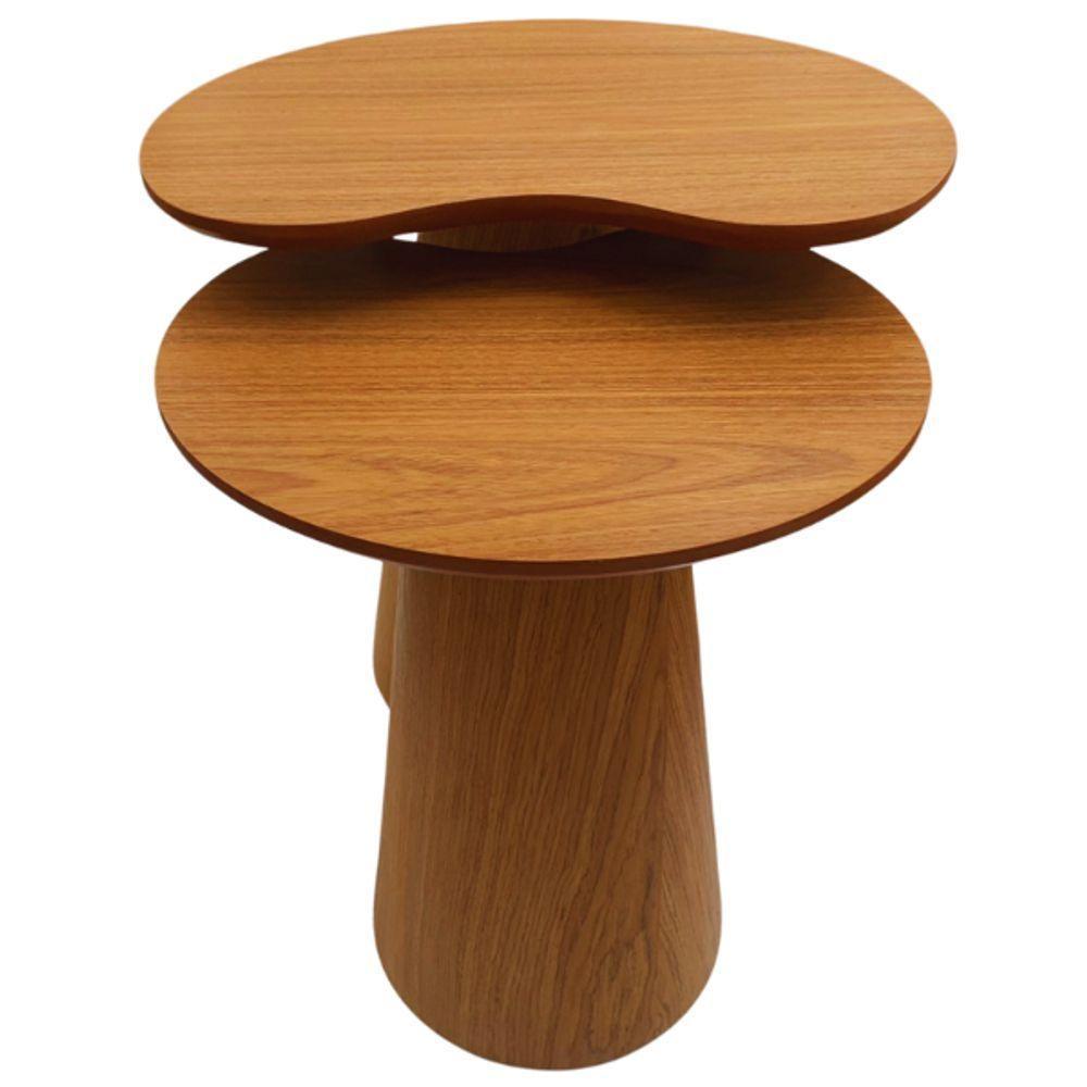 Mesas Laterais Organicas Bean 51cm,41cm Em Freijo - 2