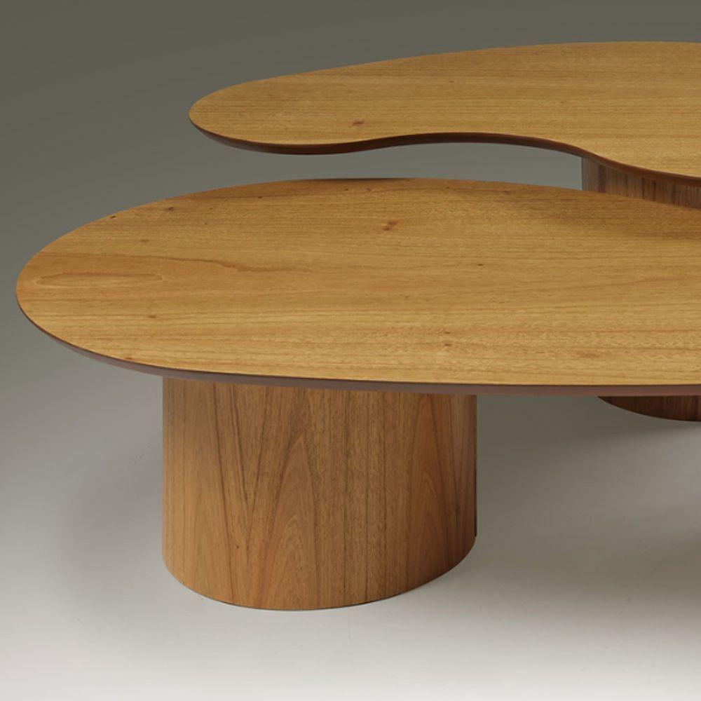 Mesas De Centro Orgânica Vincent 135x60 Freijó - 2