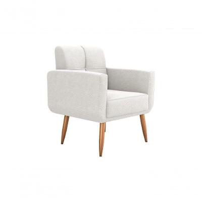 Poltrona Cadeira Decorativa Escritório Havana Matrix Bege