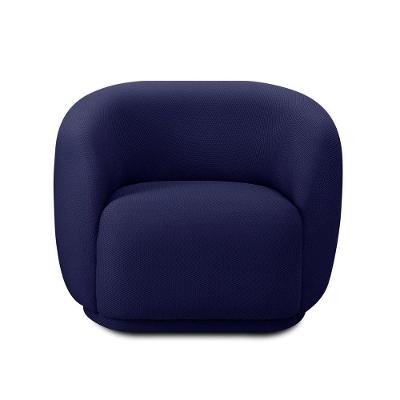Poltrona Orgânica Giratòria Decorativa Bell Azul Lansofbr