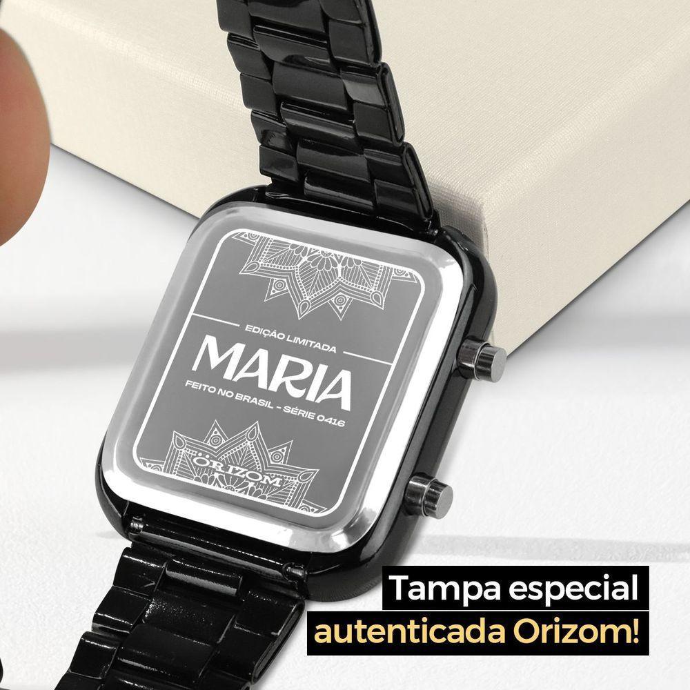 Relogio Feminino Digital Preto + Pulseira Pandora Casual Social Edição Limitada Qualidade Premium - 5