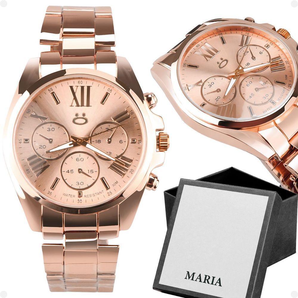 Relogio Feminino Banhado Caixa + Rose Aço Inoxidavel Social Presente Edição Limitada Moda - 1