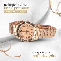 Relogio Aço Banhado Feminino Prova Dagua Premium + Caixa Moda Social Casual Original Presente - 2