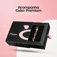 Pulseira + Colar Coração + Relogio Feminino Dourado Strass Aço Inoxidavel Casual Social - 7