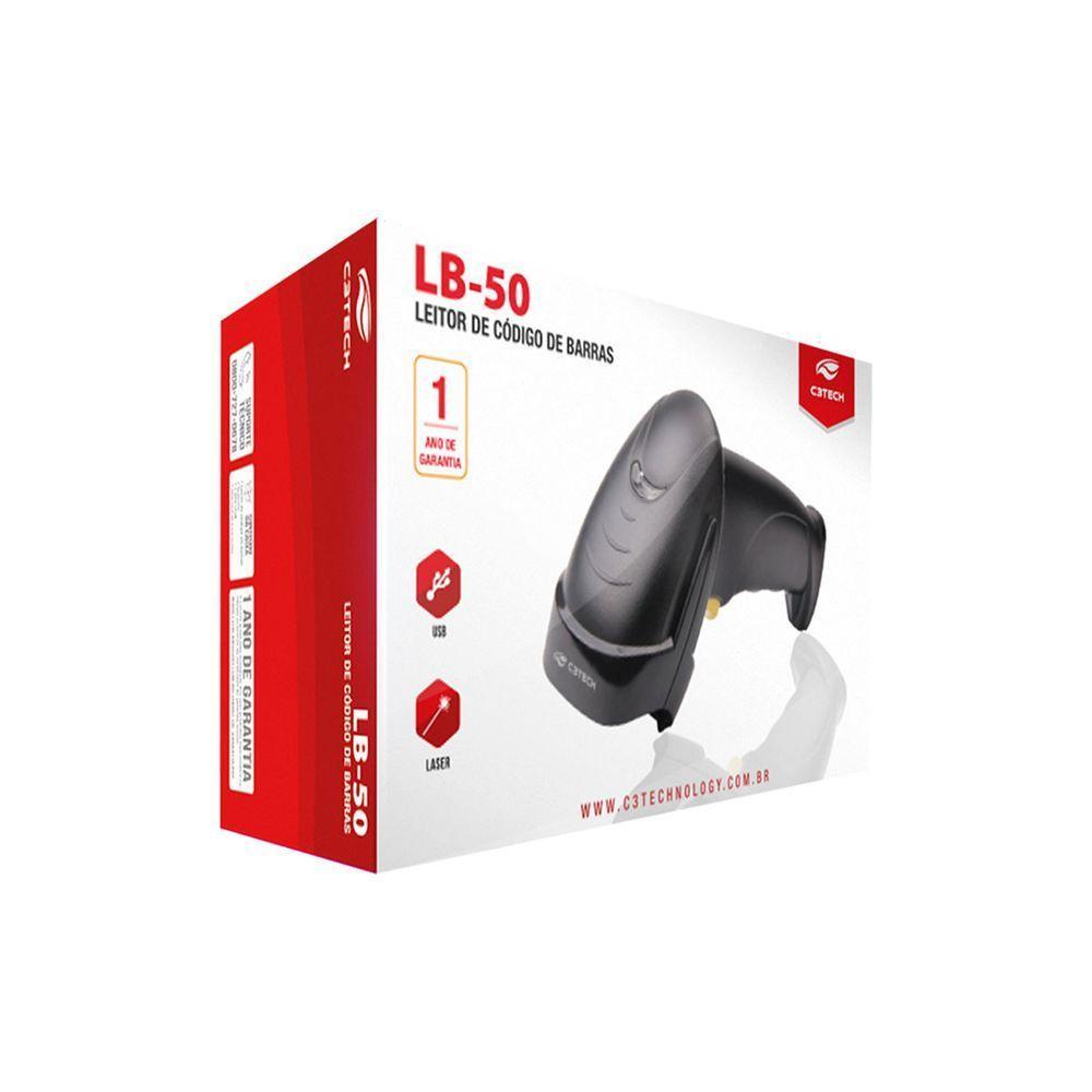 Leitor De Código De Barras C3tech Lb-50bk, Usb, Ergonômico, C- Suporte - 6