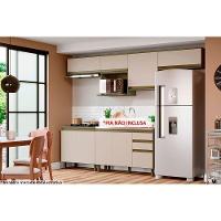 Cozinha Modulada Henn Connect 8 Peças (4 Armários + 2 Balcões + 2 Complementos) C8P11 Duna/Cristal - 1