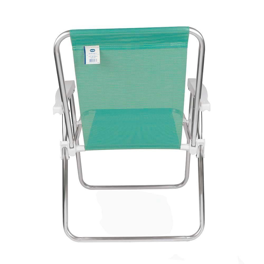 Kit 2 Cadeira De Praia Alta Sannet Alumínio Mor Anis - 2