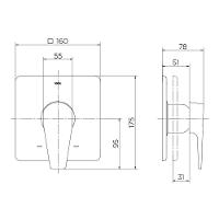 Acabamento Monocomando Para Chuveiro Docol Lift Para Base Deca 961806 1-2" E 3-4" Cromado - 3