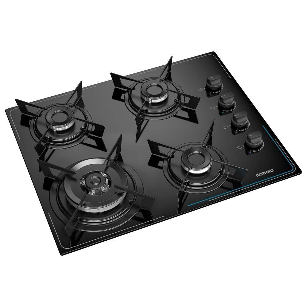Cooktop Midi Pop Art 4 bocas Tripla Chama Preto Bivolt - 2
