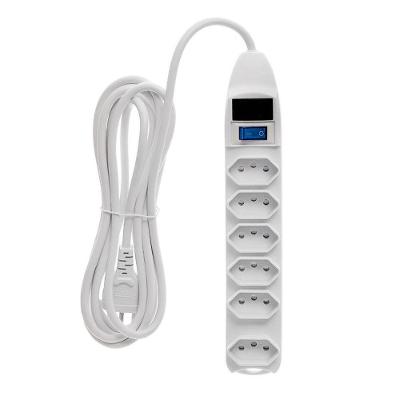 Filtro De Linha Universal 6 Tomadas Régua Extensão Chave Led