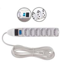 Filtro De Linha Universal 6 Tomadas Régua Extensão Chave Led - 2