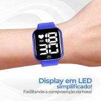 Relógio Digital Infantil + Oculos Sol Proteção Uv + Caixa - 6