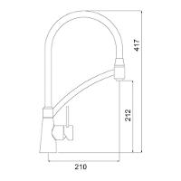 Torneira Misturador Monocomando Lorenzetti Lorenchef 2267 C81 De Bancada Preta - 3