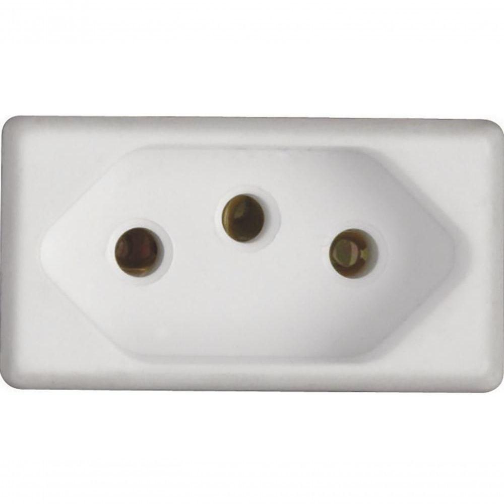 Kit 4 Modulo Tomada 2p T Tramontina 20 A 250 V Branco - 1