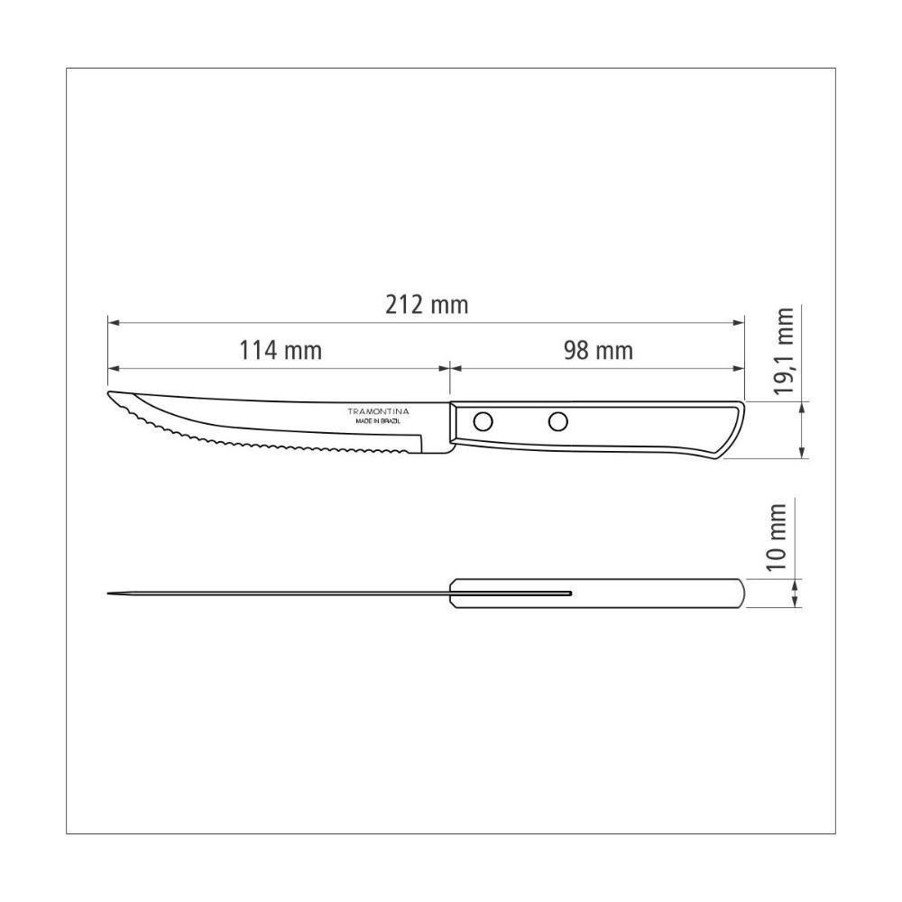 Kit 3 Faca Churrasco Tramontina Polywood Vermelha 5 - 8