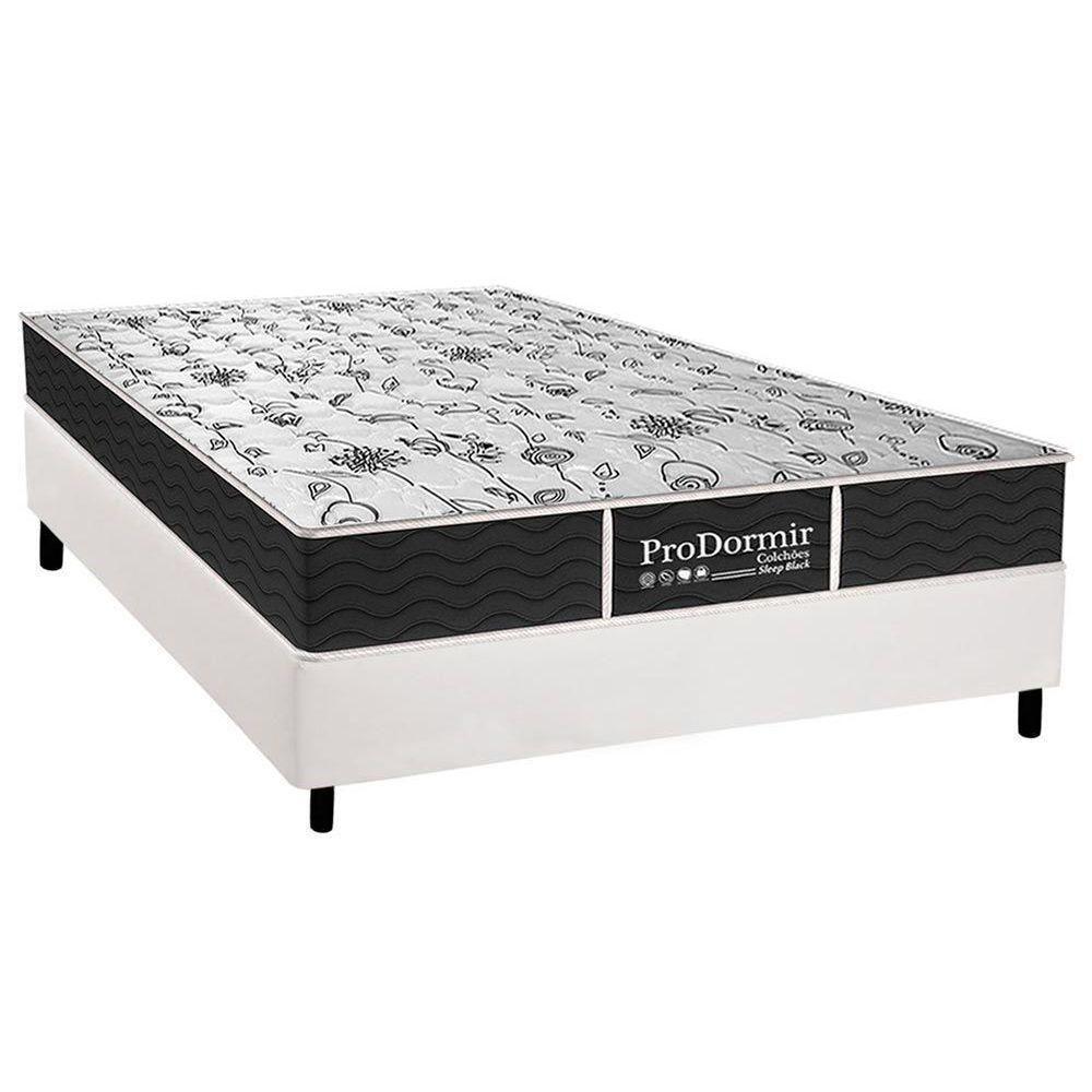 Cama Box Casal: Colchão Molas Probel Prolastic Sleep + Base Crc Courano White(138X188) - 1