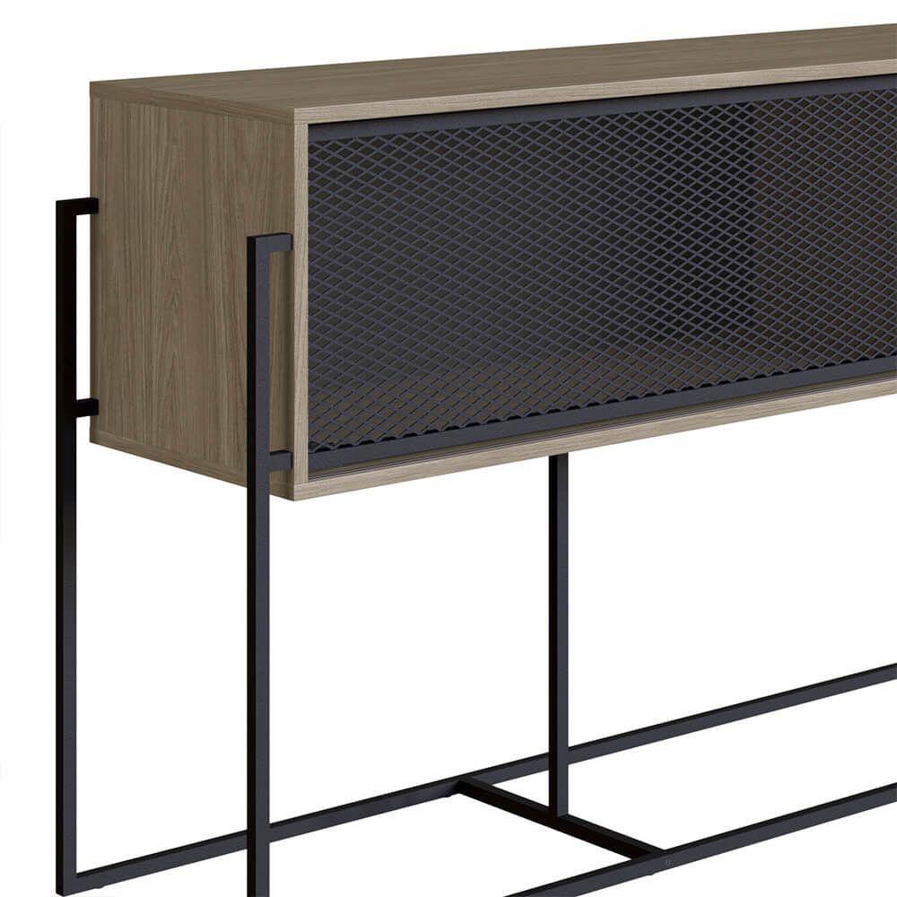 Balcão Buffet York 100cm Estrutura Preto Fosco - Hanover - 7