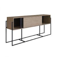 Balcão Buffet York 100cm Estrutura Preto Fosco - Hanover