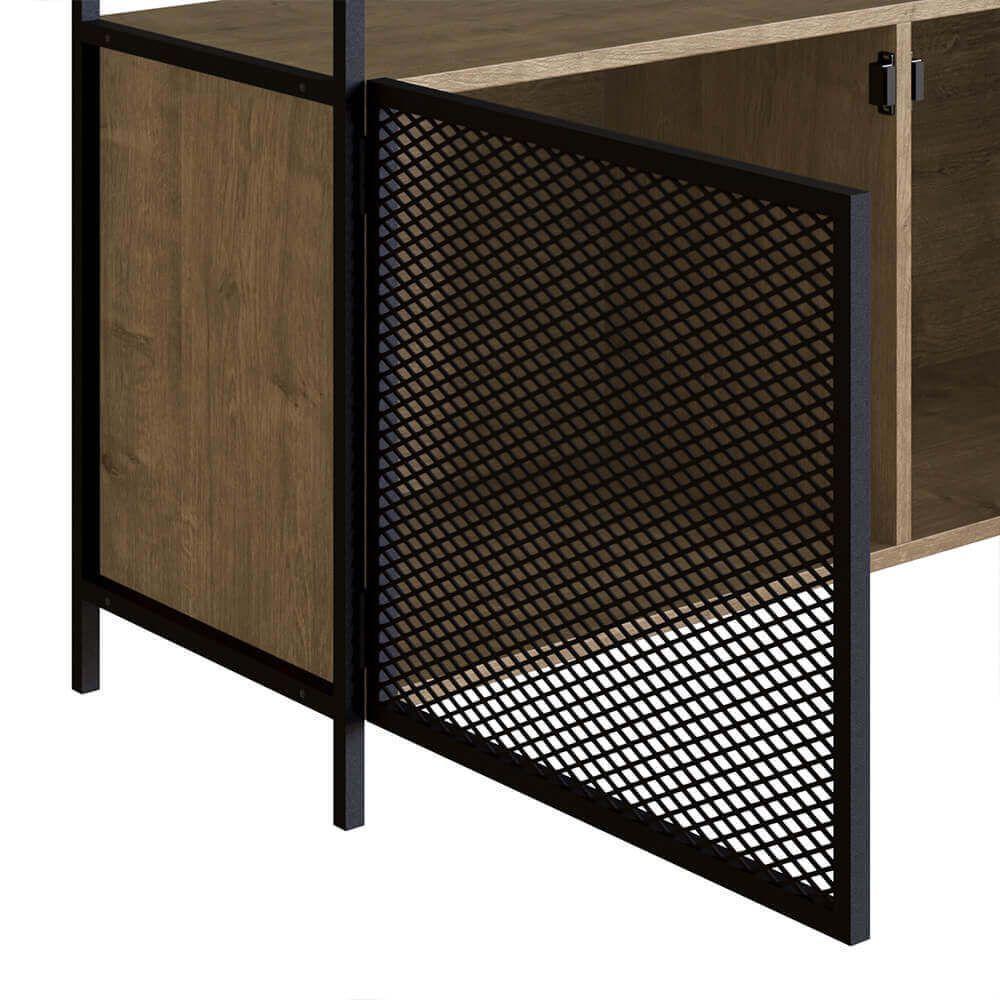 Buffet Bar York 100cm Estrutura Preto Fosco - Vermont - 7