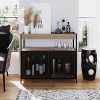 Buffet Bar York 100cm Estrutura Preto Fosco - Hanover - 3