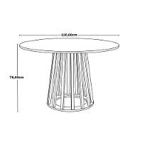 Conjunto Mesa De Jantar Redonda Talia Branca 120cm Com 6 Cadeiras Eiffel Leda - Branco - 3