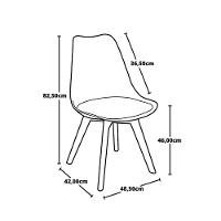 Conjunto Mesa De Jantar Redonda Talia Branca 120cm Com 6 Cadeiras Eiffel Leda - Branco