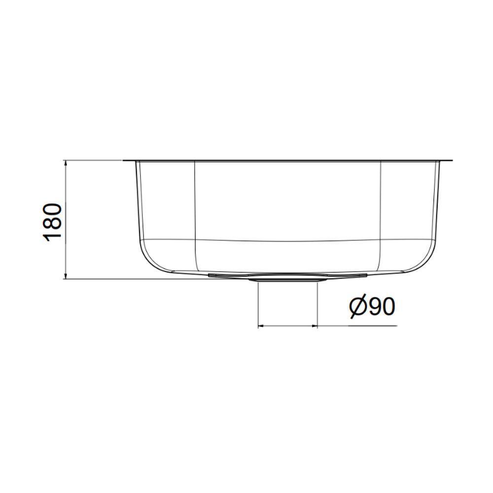 Cuba De Embutir Invicta 46x34x18 Aço Polido Docol - 2